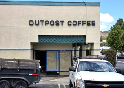 Reverse Channel Letter - Storefront Signs - Outpost Coffee -Image3